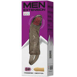 BAILE|BAILE FOR HIM - MEN EXTENSION VIBRATING COVER FOR PENIS WITH STRAP FLESH 13.5 CM
