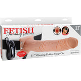 FETISH FANTASY SERIES 11" HOLLOW STRAP-ON VIBRATING WITH BALLS 27.9CM