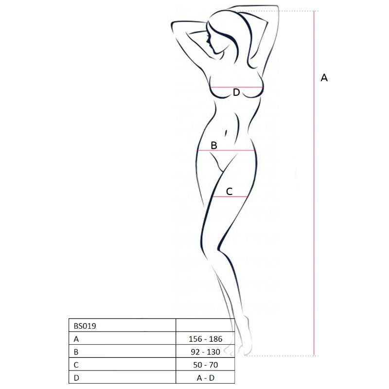 PASSION WOMAN BS019 BODYSTOCKING ONE SIZE