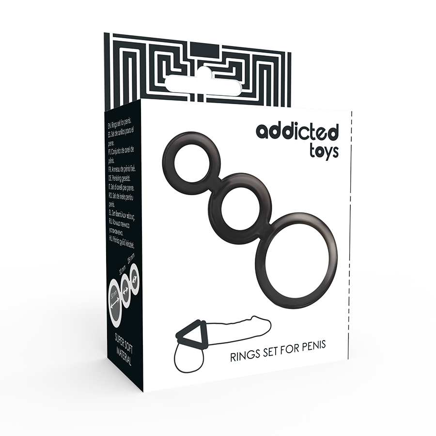 ADDICTED TOYS RINGS SET FOR PENIS  TPR