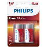 PHILIPS POWER ALKALINE PILA C LR14 PACK 2