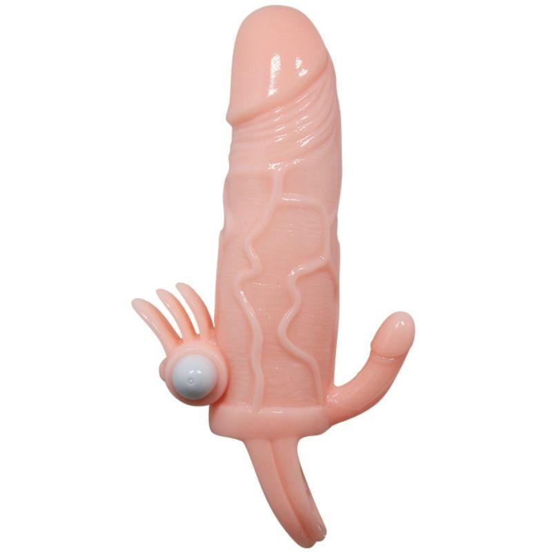 <sale Value="0" /> - BRAVE MAN PENIS COVER WITH CLIT AND ANAL STIMULATION 16.5 CM