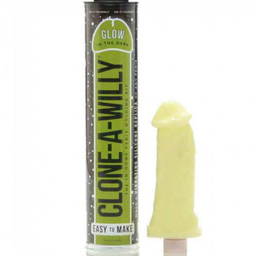 <sale Value="0" /> - CLONE A WILLY  CLONE GLOW IN THE DARK GREEN VIBRATING KIT