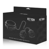 <sale Value="0" /> - FETISH SUBMISSIVE  COLLAR AND WRIST CUFFS VEGAN LEATHER